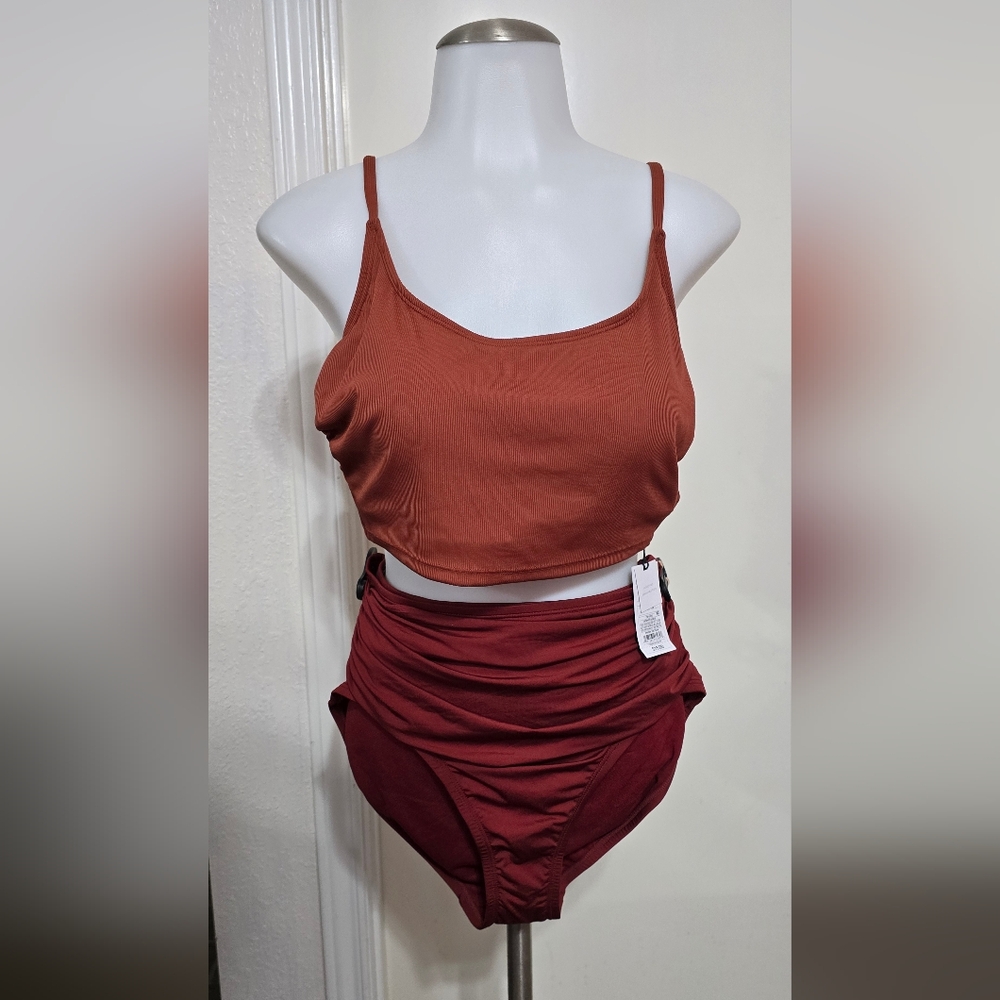 #949 Target Brown Two-Piece Swimsuit
